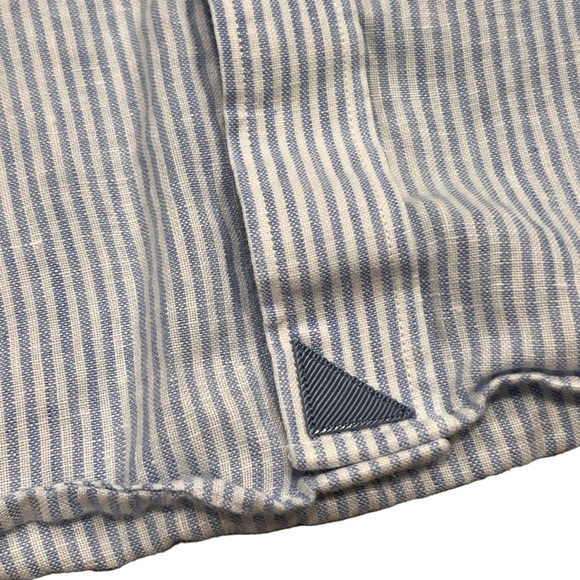 Untuckit Blue Stripe Linen Vignoles Long Sleeve Button Down Shirt Top size XXXL - Picture 4 of 10